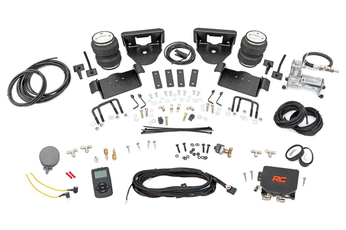 Ford F-150 Air Spring Kit - Rear - Rough Country - w/compressor | Wireless Controller | 0-6